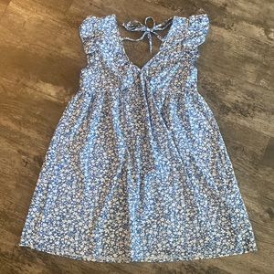 Blue floral dress